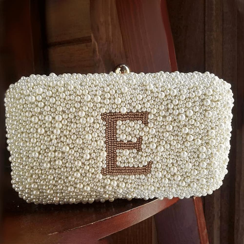 Anekaant Clutches  Buy Anekaant Pochette Off White Faux Silk Pearl  Embellished Clutch Online  Nykaa Fashion
