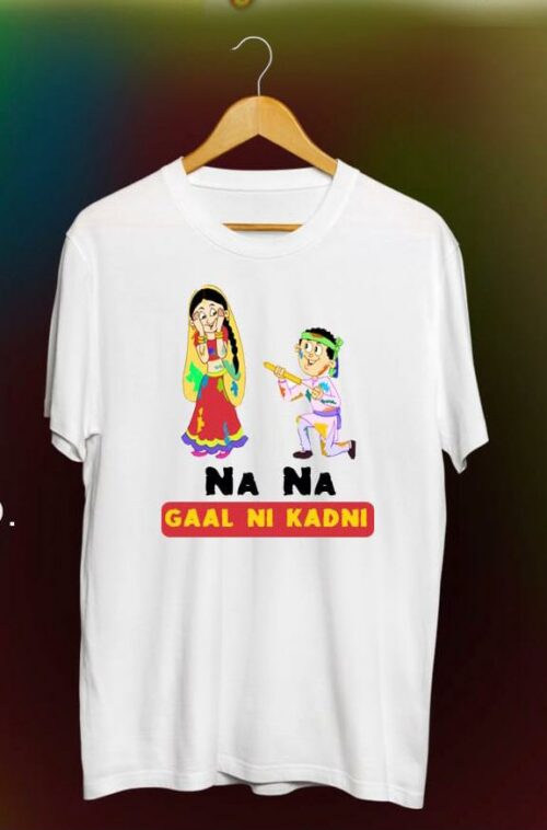 Holi Theme Text T-shirts
