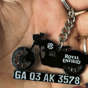 Bike Keychain With Name Or Number