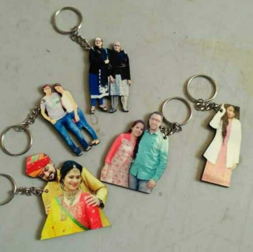person cut out keychain