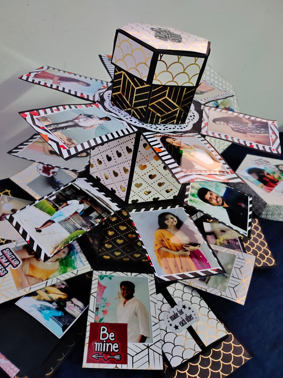 DIY Explosion Stacking Tower Gift Box - Free Templates and Tutorial