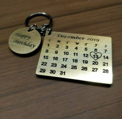Calendar keychain