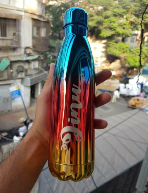 Gradient color bottle with name