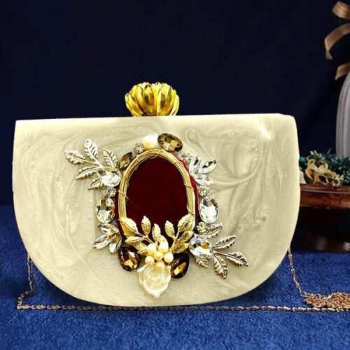 Marble Clutches With Red Stone