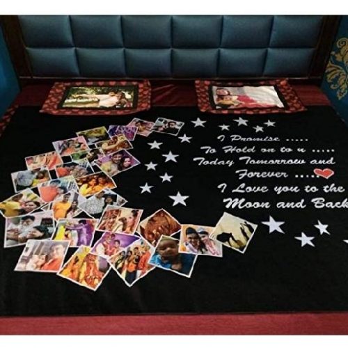 Customized Bedsheet Personalise Bedsheet for anniversary & wedding gift by Homafy