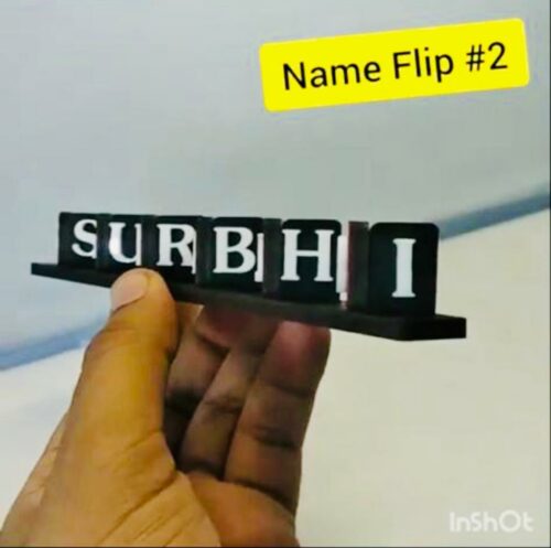 Name flip flop key ring