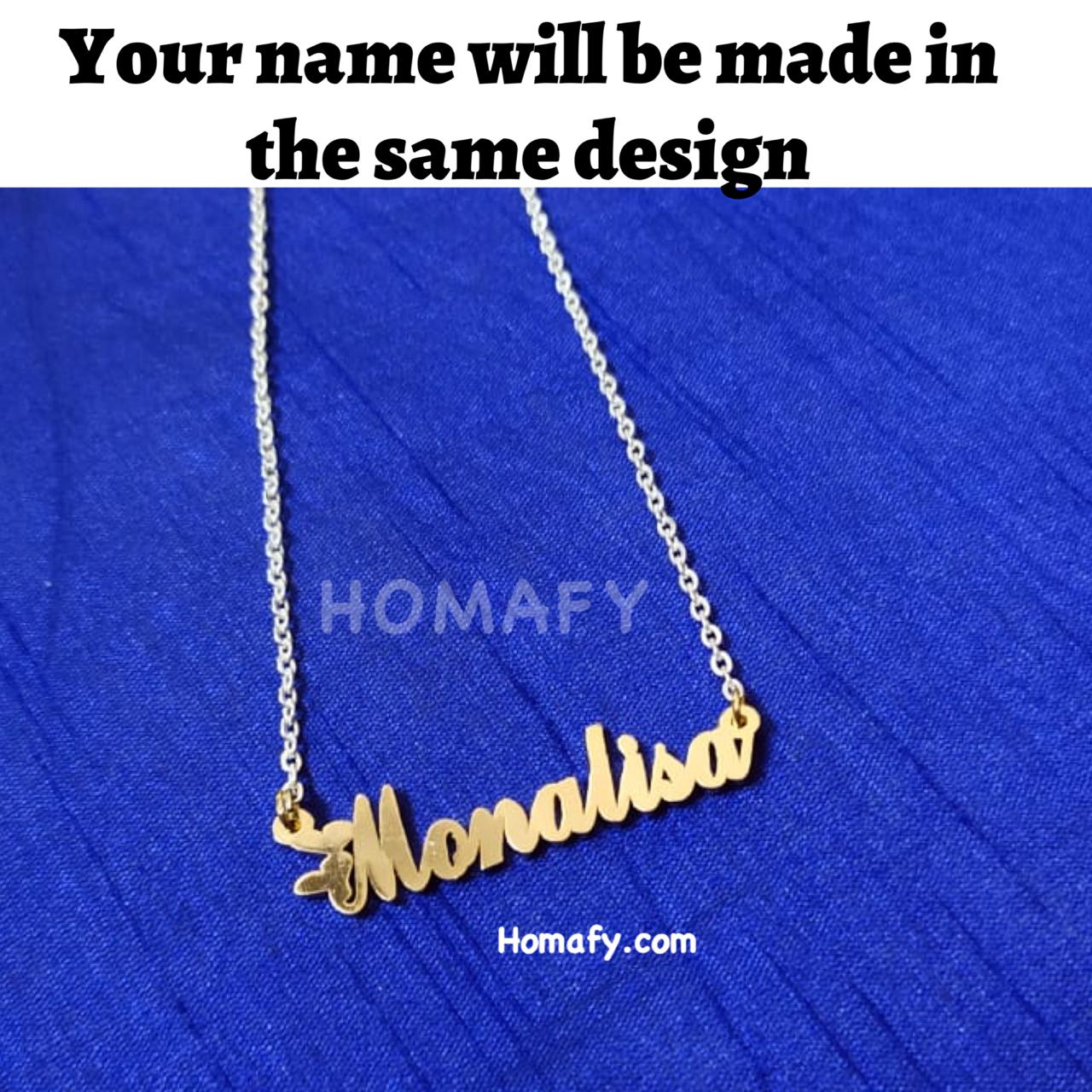 Gold Plated Name Pendant - Homafy