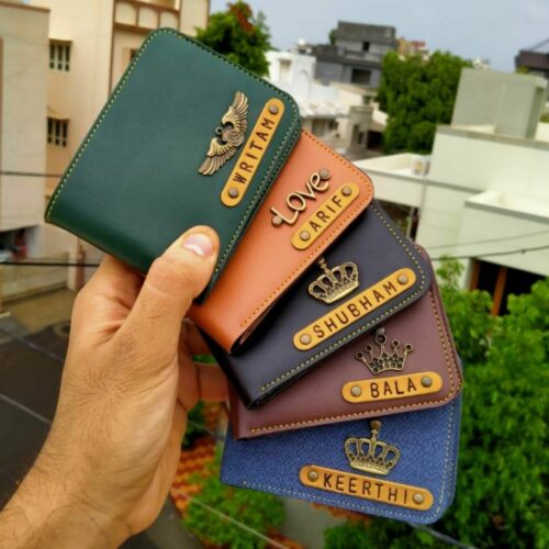 Customised leather wallets