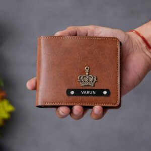 Bespoke Green Leather Wallet for Men Customize Inside Color 