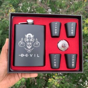 Customized Hip Flask And Shot Glasses
