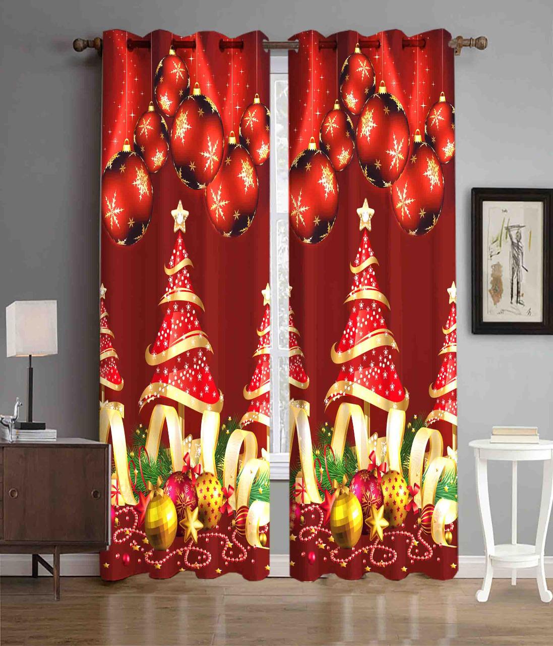 Christmas Theme Curtains - HoMafy