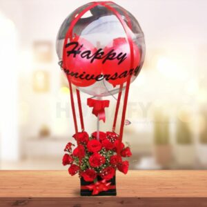 Rose bouquet with Balloons