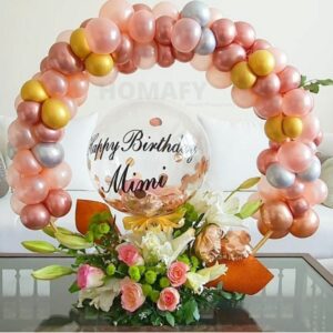 Rose bucket with Balloons (2)