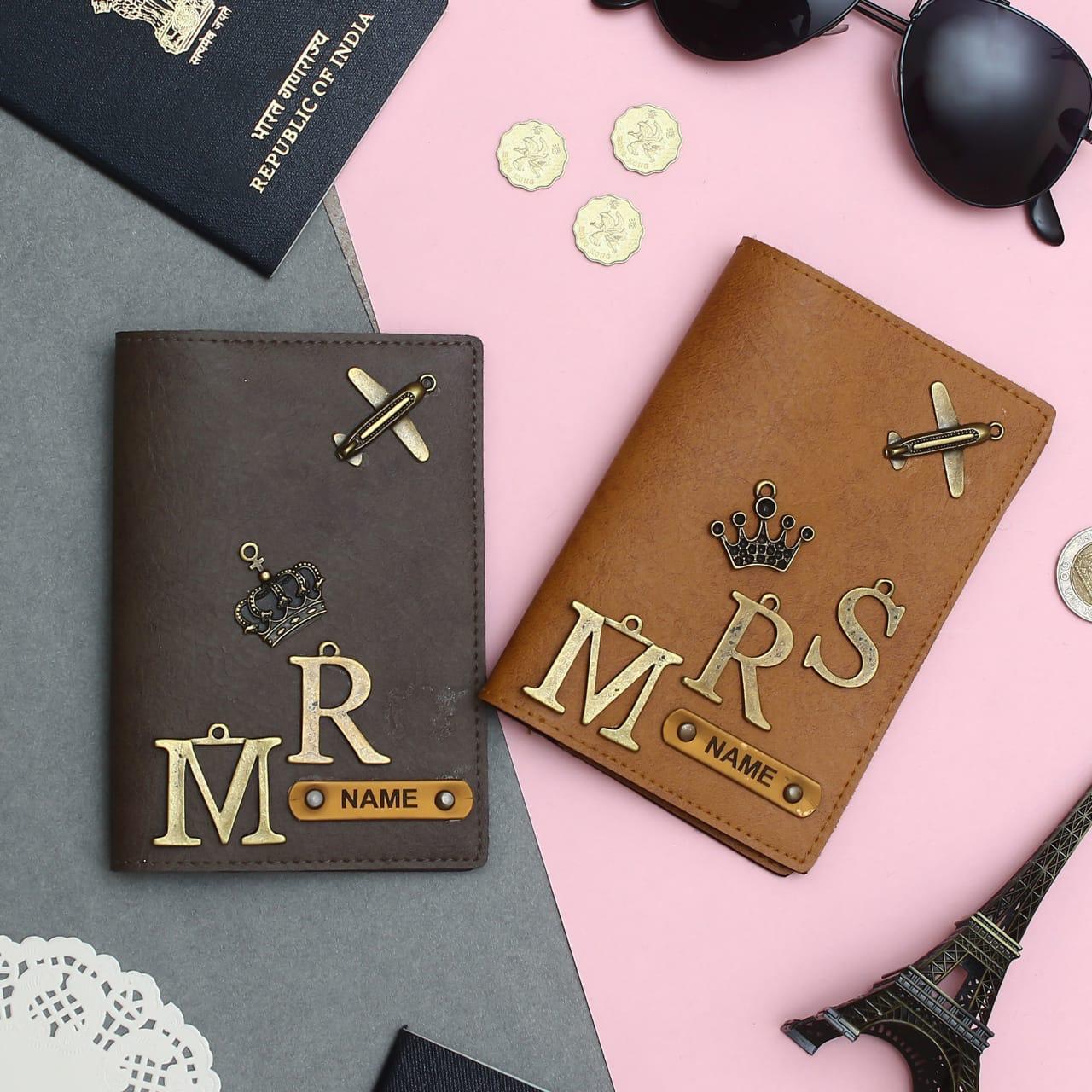 Cute Personalised Passport Covers with Names Interesting Couple