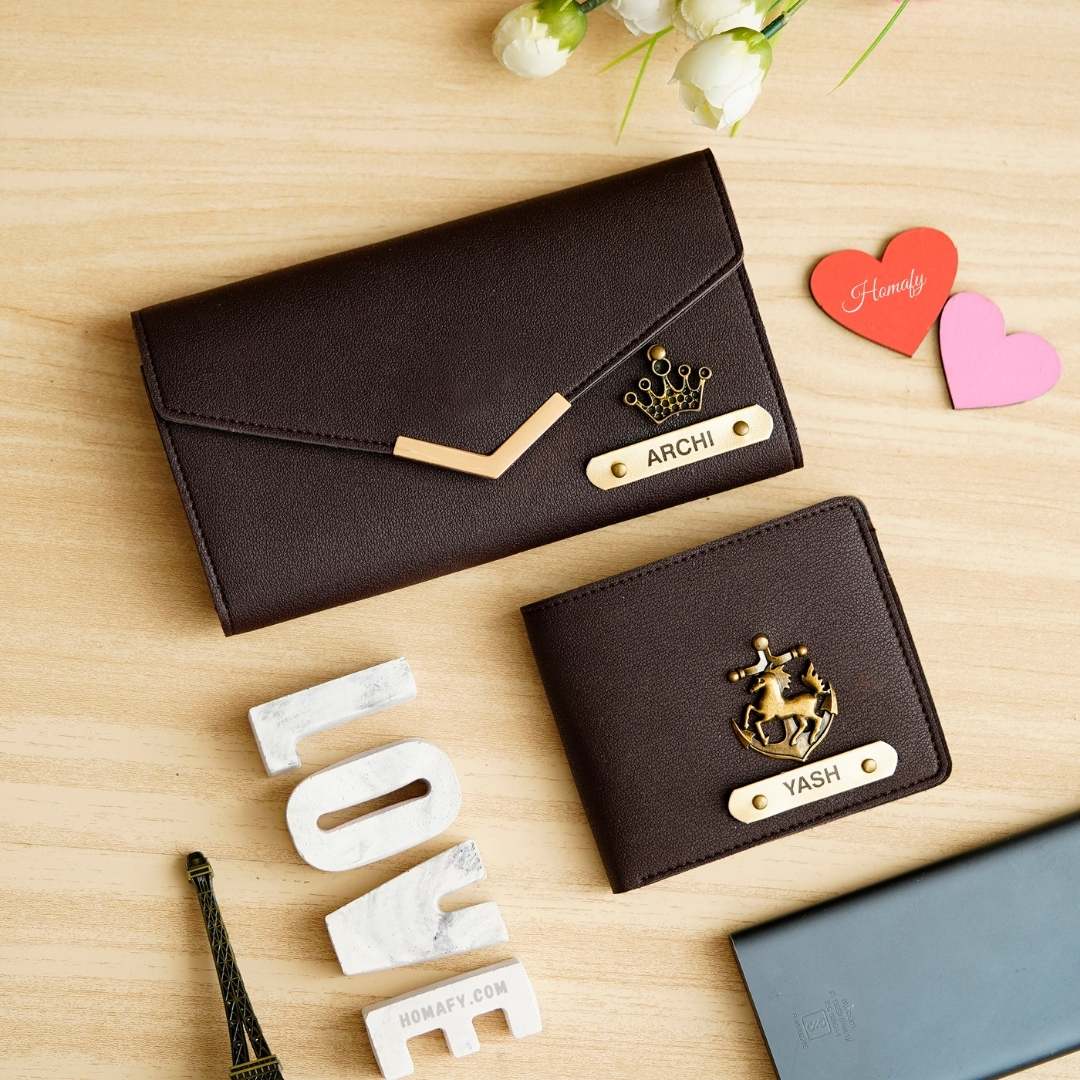personalized Couple Wallet  Stylish & Meaningful Wallet for Couple