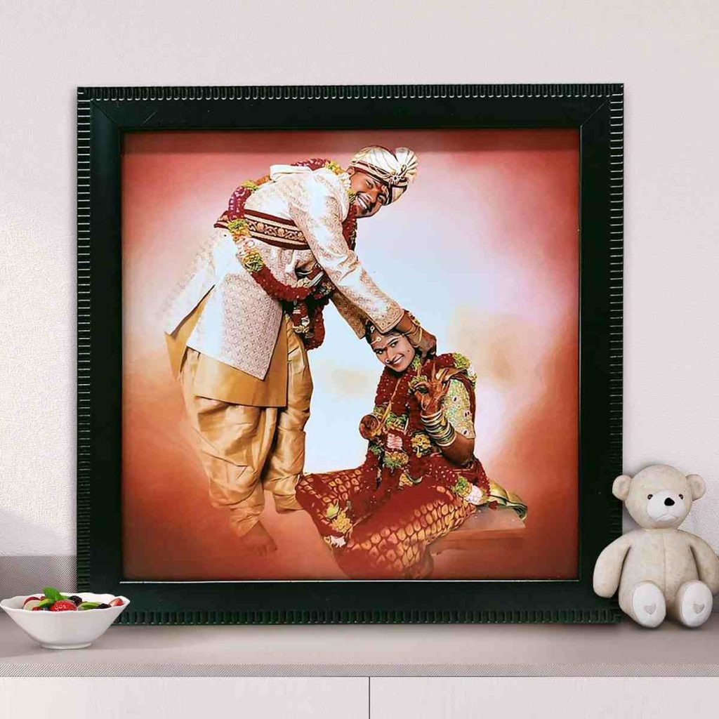 Oil Painting Photo Frame Birthday photo frame Birthday gift for wife Canvas Painting, Oil