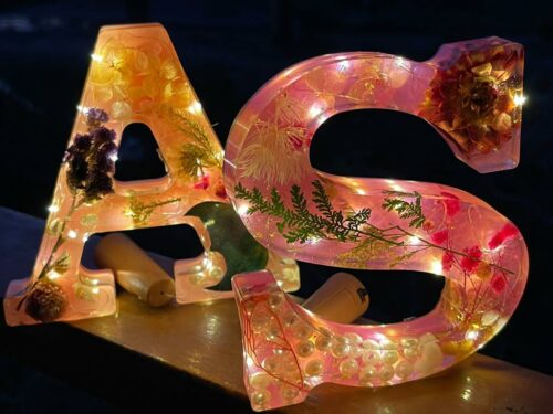 personalised led resin letters