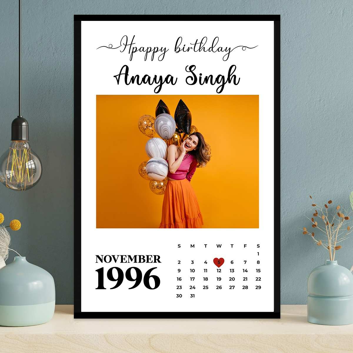 Personalized Anniversary Gift Calendar Acrylic Photo Frame For Couple   Incredible Gifts