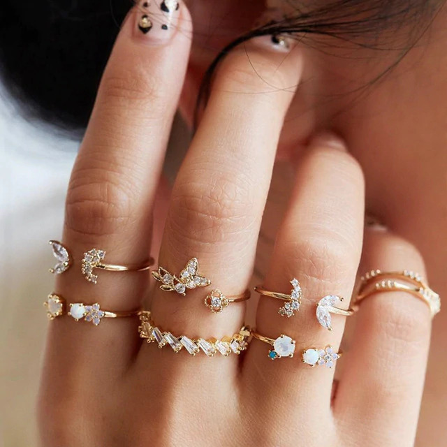 Boho Knuckle Ring Sets Gold Stackable Finger Rings Pearl Midi Size Joint  Knuckle Ring Sets For Women And Girls 10 Pieces | Fruugo MY