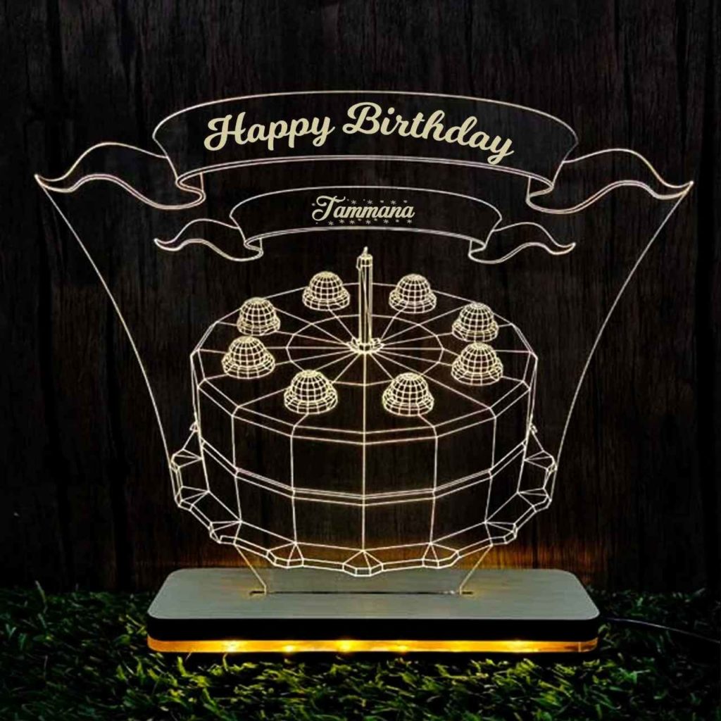 Multi LED Acrylic Birthday Frame - HoMafy