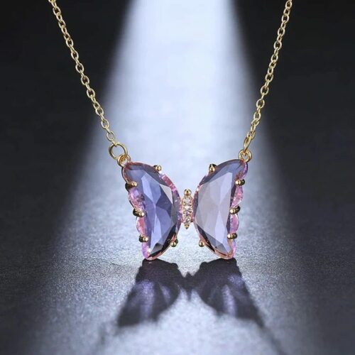 purple necklace for women