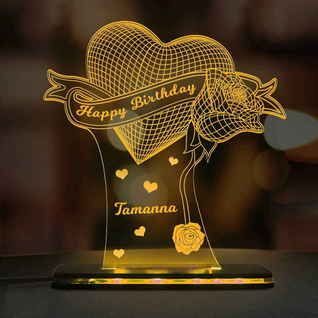 Buy/Send Personalised Hearty Love Photo Glow Lamp Online- FNP