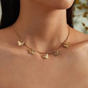 Butterfly pendant, neclace for women