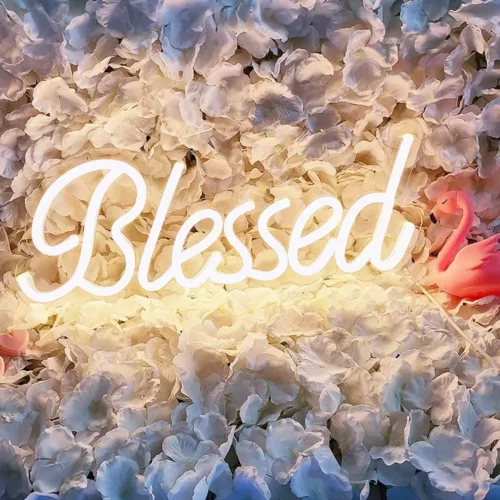 blessed neon sign