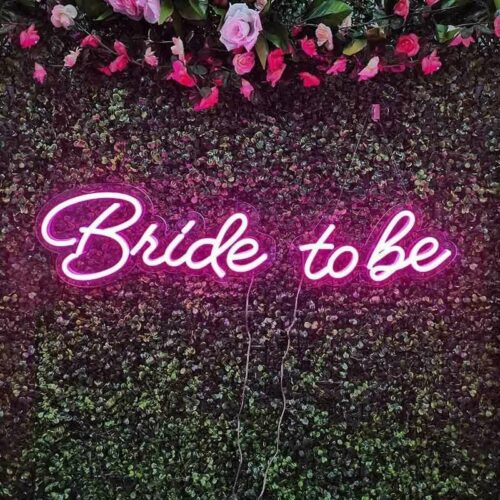 bride to be neon sign