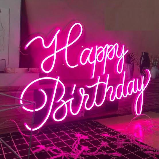 Happy Birthday Neon Sign, Neon Birthday Gift, Customized Party Decor