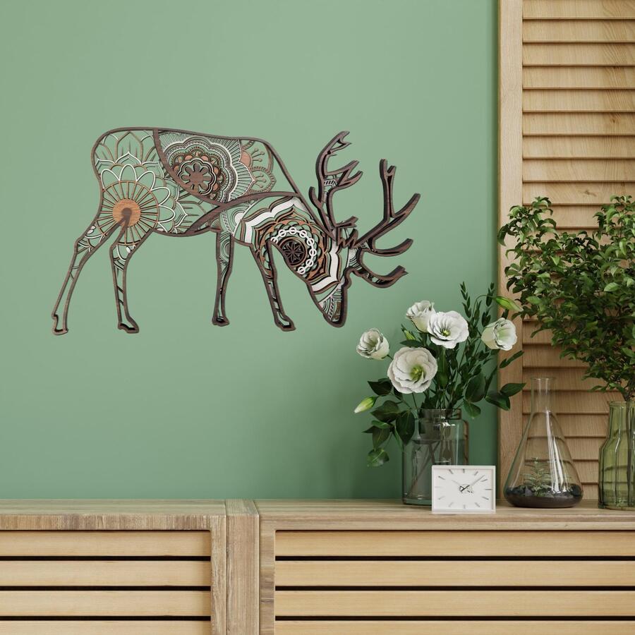 Deer Multilayer Mandala Wall Hanging Art