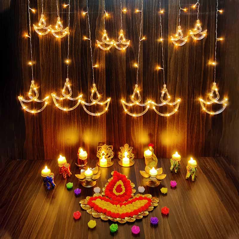 Diya Backdrop Diwali Festival Combo | Diwali Decor Collection-HoMafy