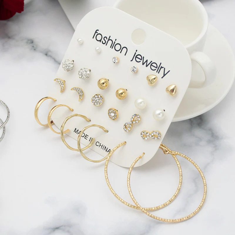 Shining Diva Fashion 30 Pairs Flower Butterfly Pearl Earring Combo Set  Latest Stylish Earrings for Women