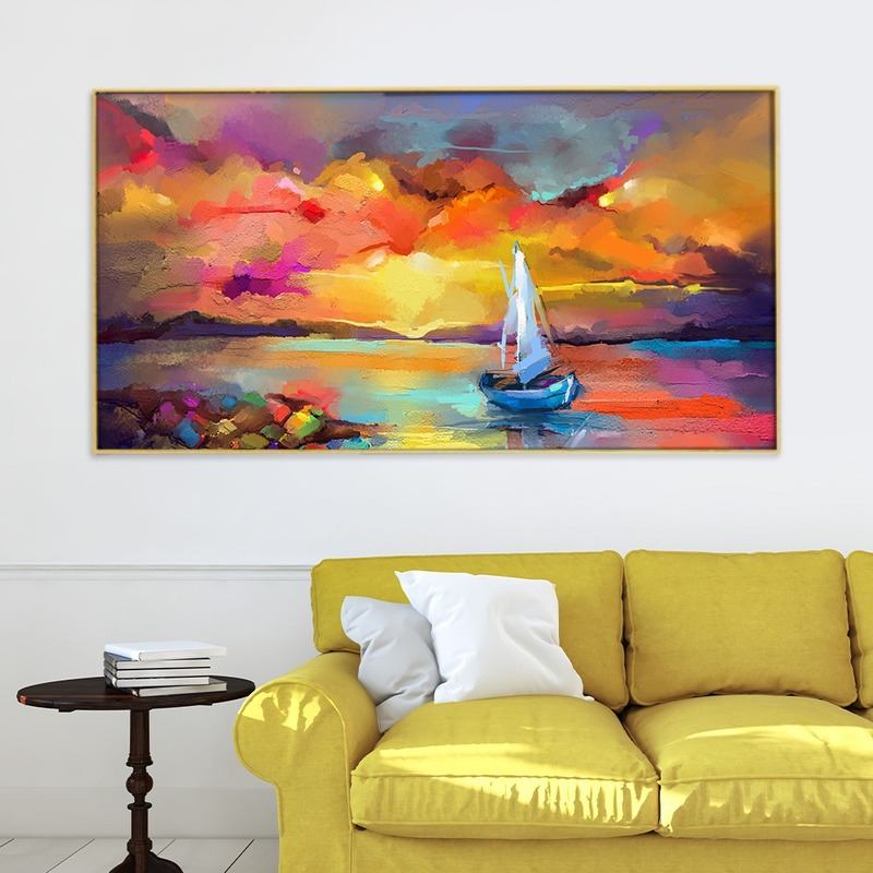Abstract Boat Art Canvas | Modern Art Collection-HoMafy