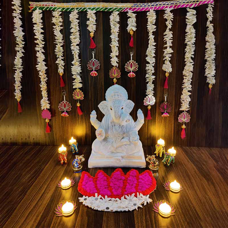 340 Ganesh pooja decorations ideas | ganesh pooja, ganapati decoration,  goddess decor