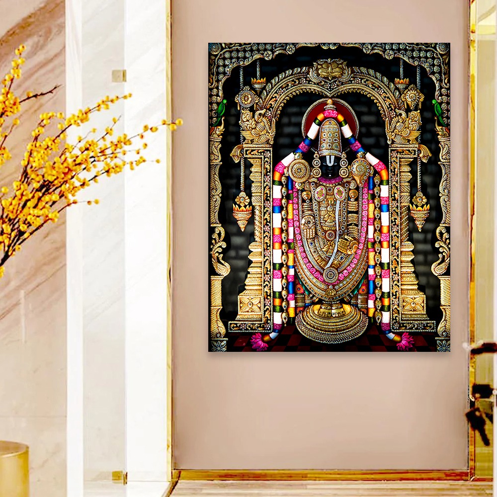 Lord Tirupati Balaji Canvas Painting | God Paintings Collection-HoMafy