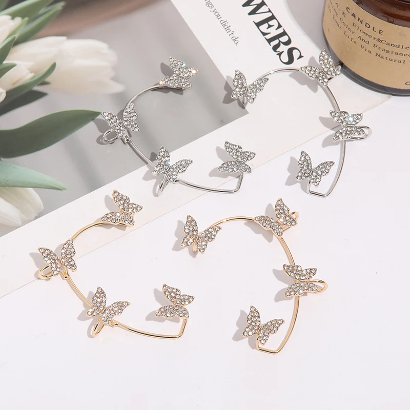 Smart Ribbon Diamond Earcuffs | Unique Cuff Earrings | CaratLane