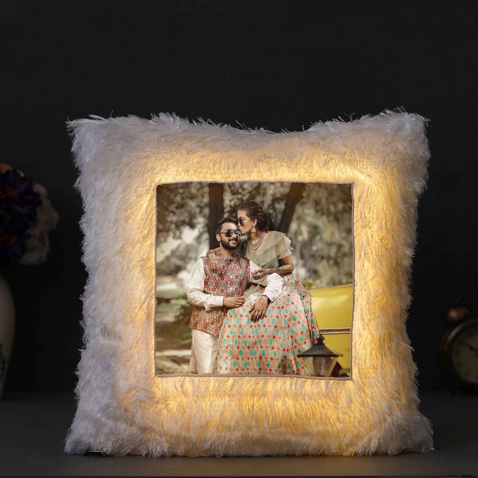 LED Square Cushion With Photo - HoMafy