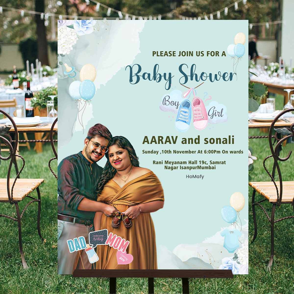 Baby shower sale poster board ideas