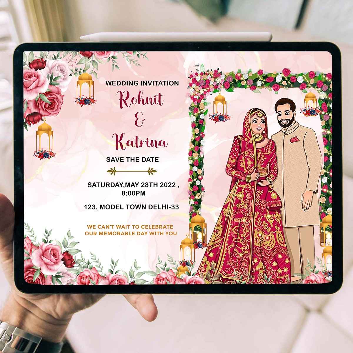 Electronic store invites wedding