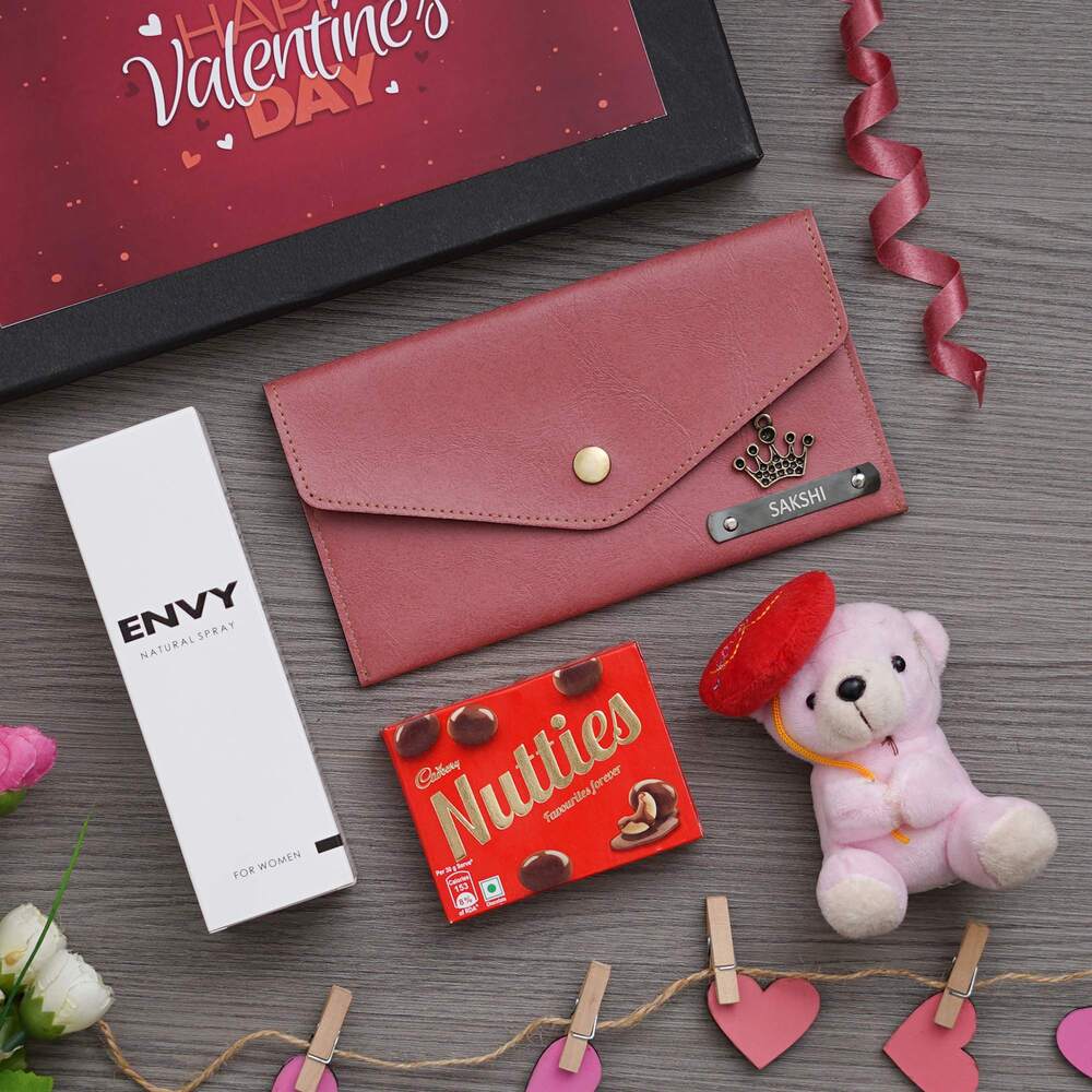 TIED RIBBONS Valentine Week Gift Combo for Girlfriend Wife Women Girls - ( Set of 2 Teddy, Message Bottle Box, Card, Flower Bouquet, Couple Statue,  Ring and Chocolates) - Valentine Day Gifts :