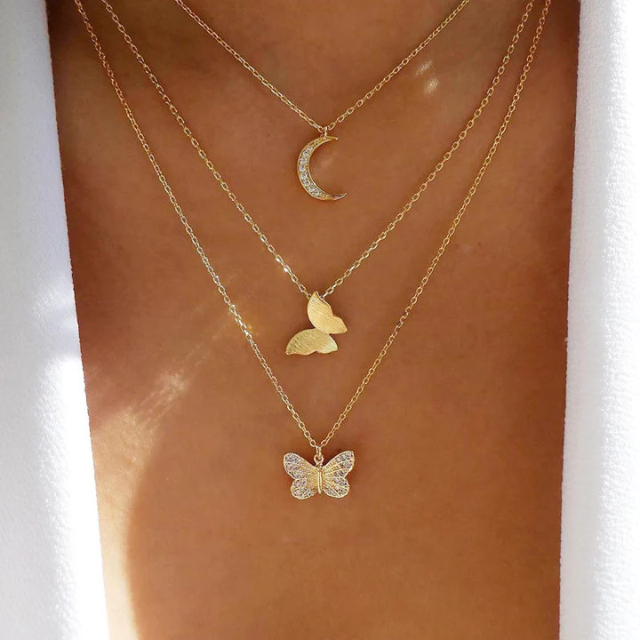Buy the Silver Butterfly Pendant with Chain - Silberry