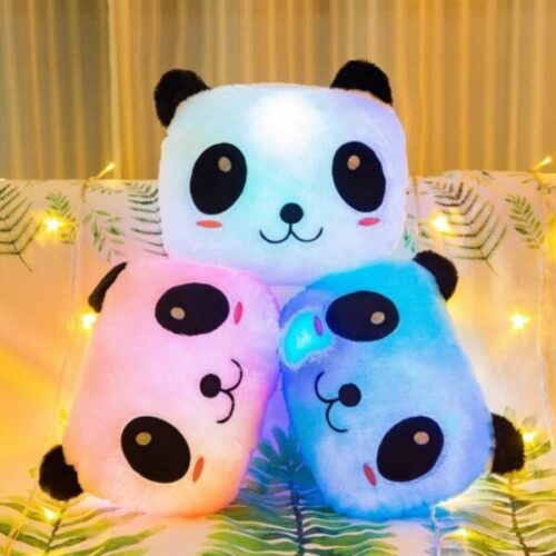 Smiling Panda LED Glow Pillow