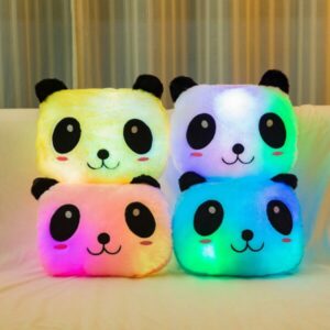 Smiling Panda LED Glow Pillow