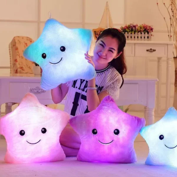 Smiling Star LED Glow Pillow, Plushies, Soft Toys