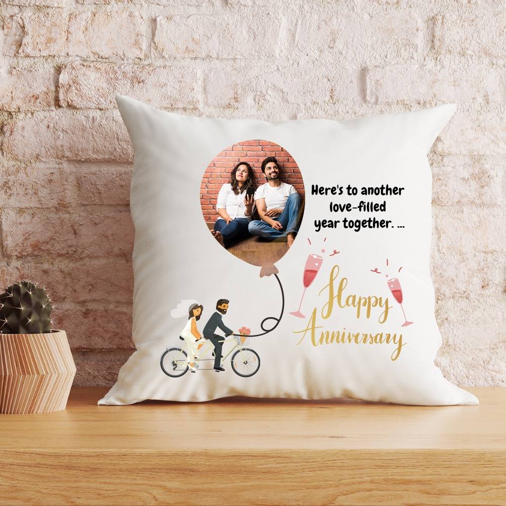 This Father's Day Buy Blue Happy Father's Day Photo Personalized Cushion–  crazy corner