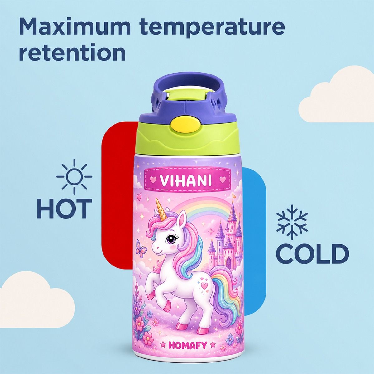Magical Unicorn Horse Kids Sipper Bottle - Image 4