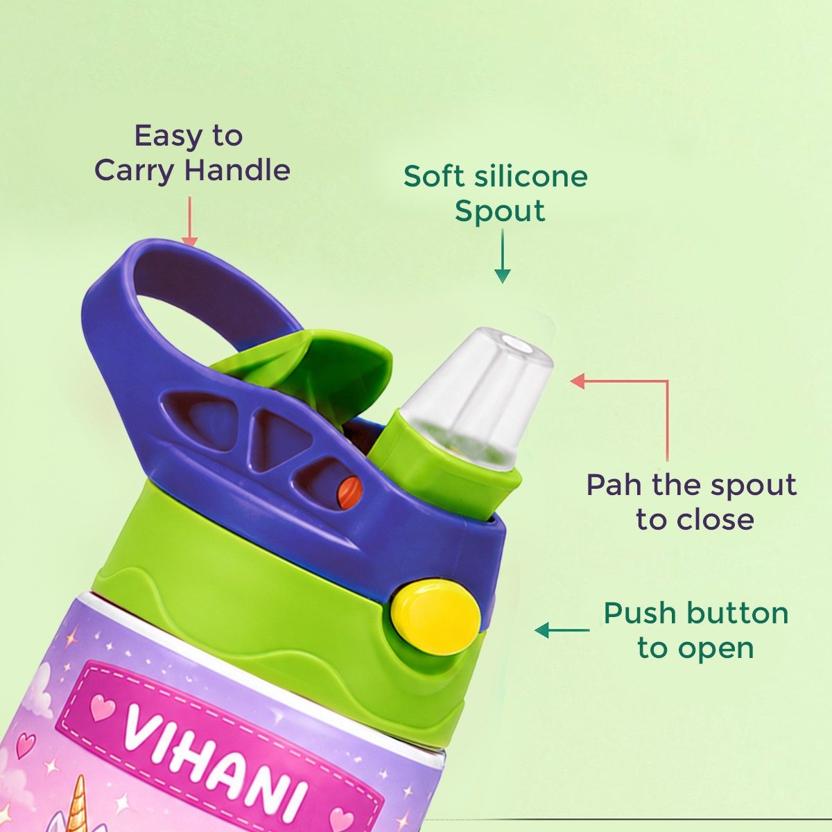 Magical Unicorn Horse Kids Sipper Bottle - Image 6