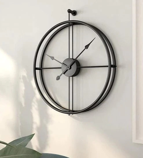 Black Round Wall Clock