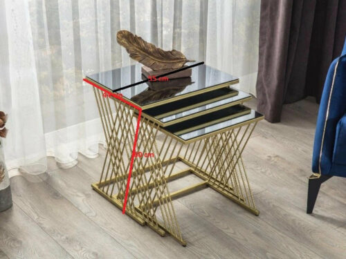Gold Wire Nesting Tables
